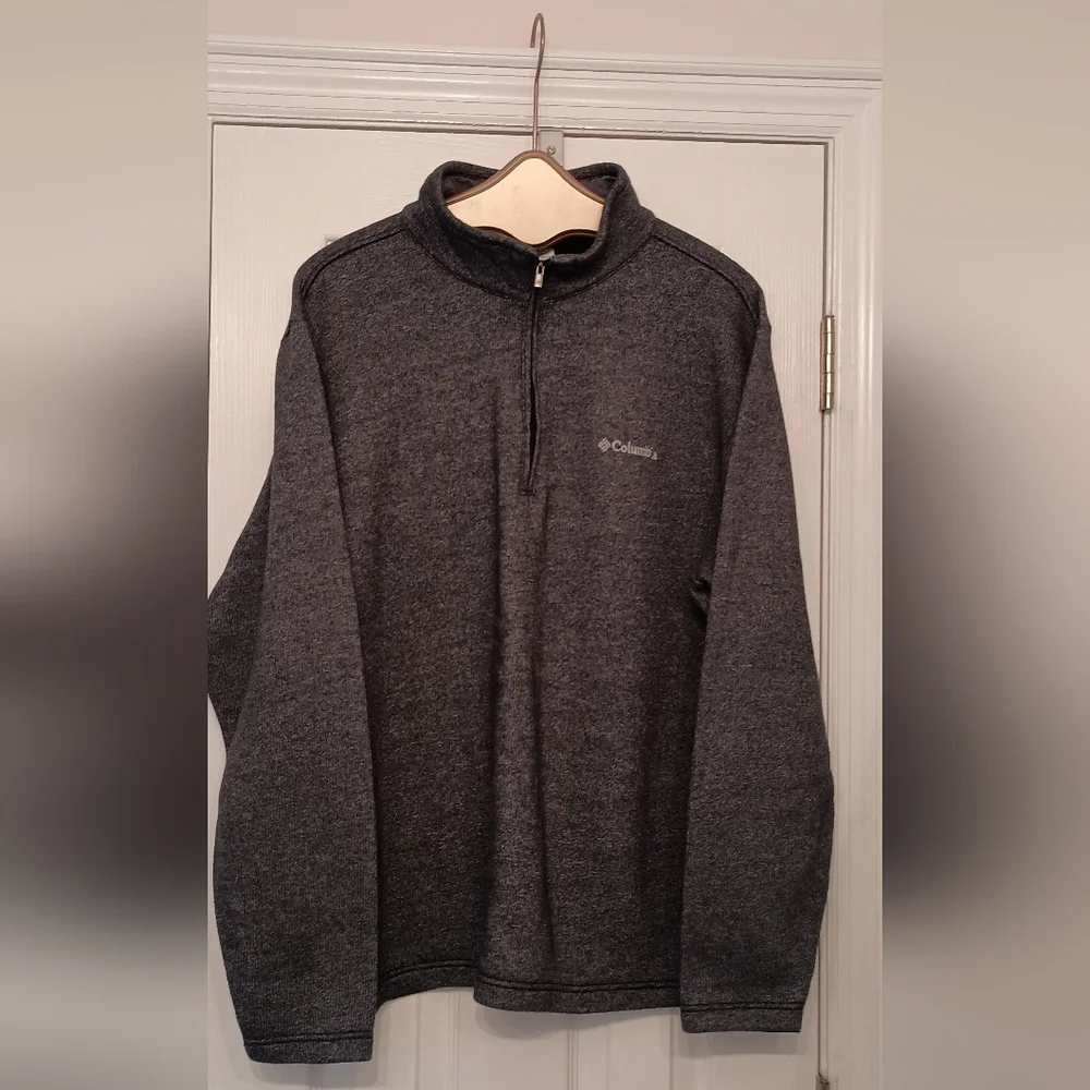 Columbia men's navy Gray 1/4 Zip Pullover Jacket Size XXL